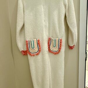 Cozy White Onesie with Colorful Pockets